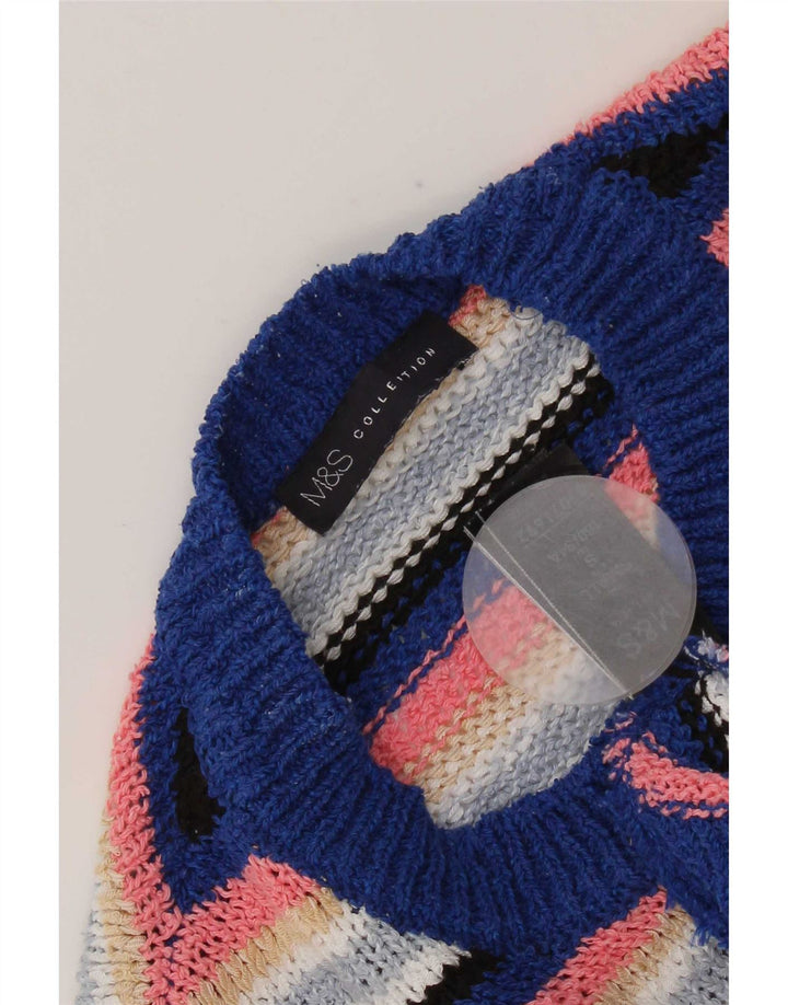 Marks & Spencer Suéter de Cuello Redondo para Mujer UK 10 Small Multicolor