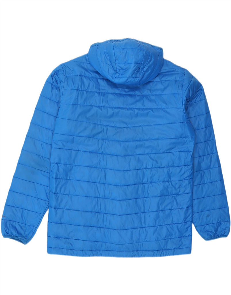 COLUMBIA Mens Omni-Heat Hooded Padded Jacket UK 40 Large Blue Nylon Vintage Columbia and Second-Hand Columbia from Messina Hembry 