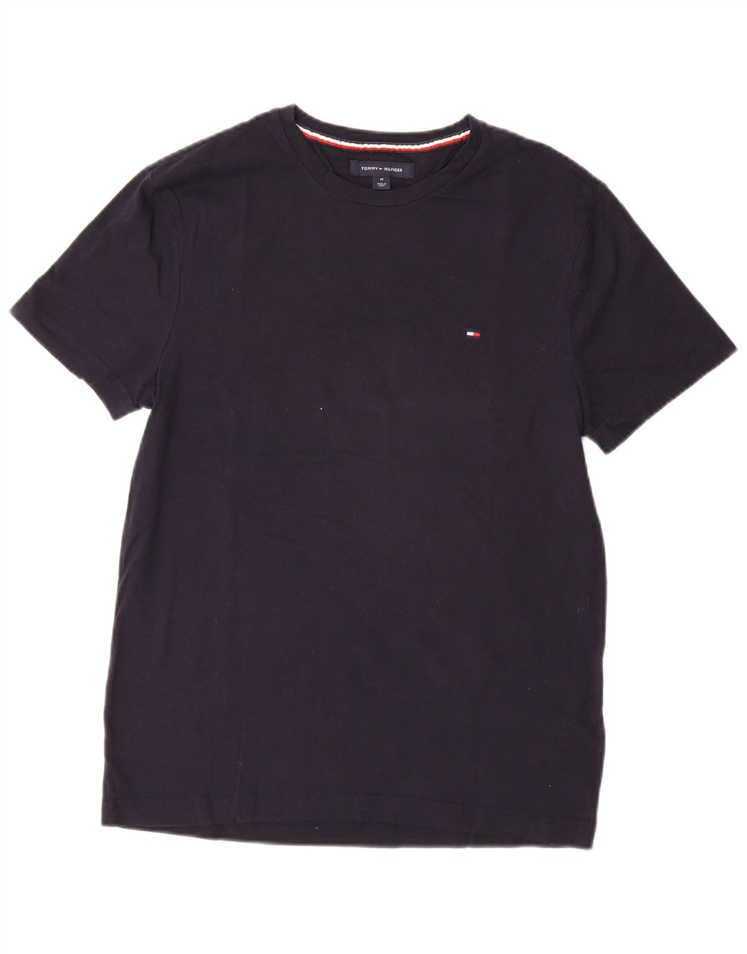TOMMY HILFIGER Camiseta elástica ajustada para hombre Top Medium Azul marino Algodón