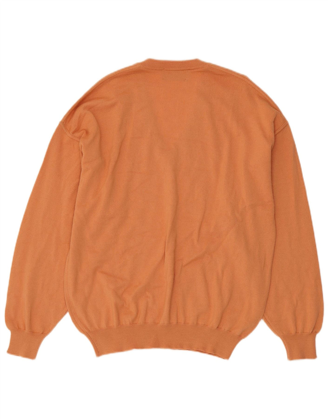 Il Granchio Jersey Con Cuello En V De Lana A Rayas Naranja Medio