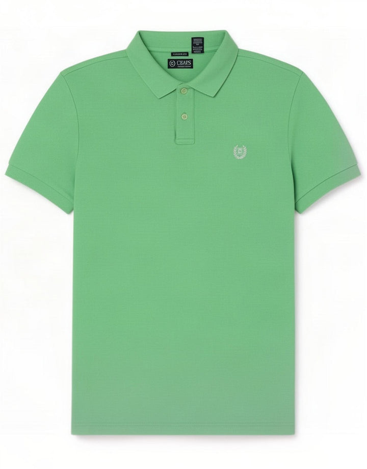 Chaps Polo de ajuste personalizado para hombre de algodón verde medio