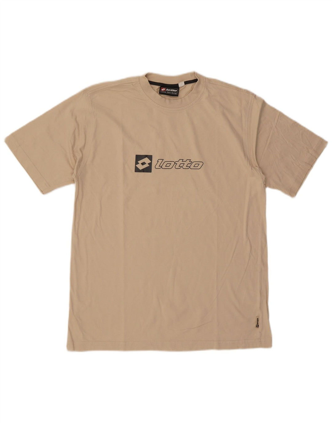 Lotto Hombre Camiseta Gráfica Top Algodón Beige Medio