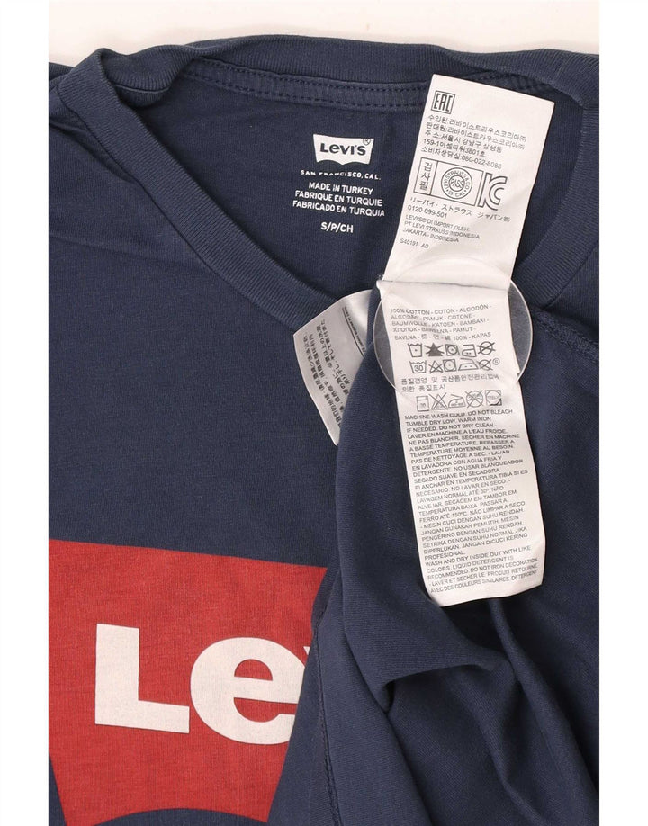 Levi's Camiseta gráfica para hombre Top pequeño de algodón azul marino