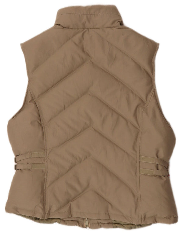 Chaleco acolchado con capucha para mujer Blue Side UK 10 Pequeño Poliéster beige
