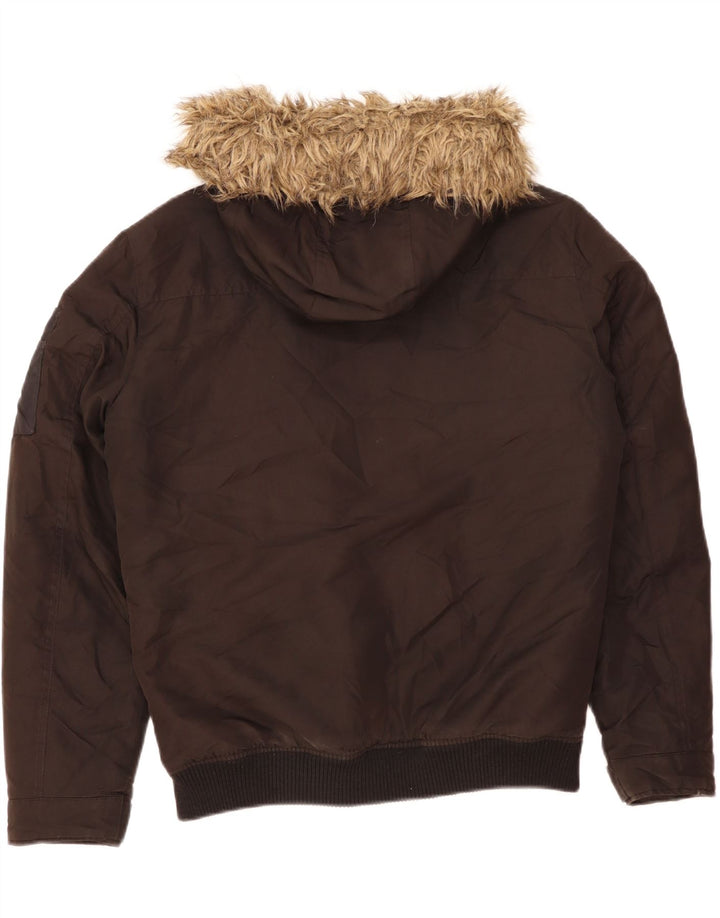 Jack & Jones Chaqueta bomber con capucha para hombre UK 40 Large Black