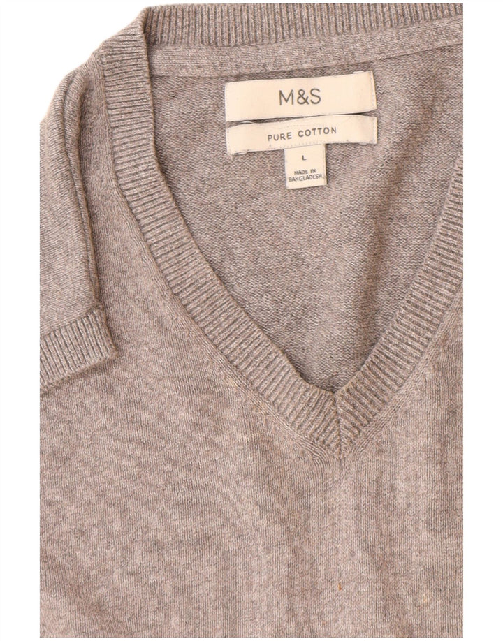 Marks & Spencer - Camiseta sin mangas para hombre, talla grande, algodón gris