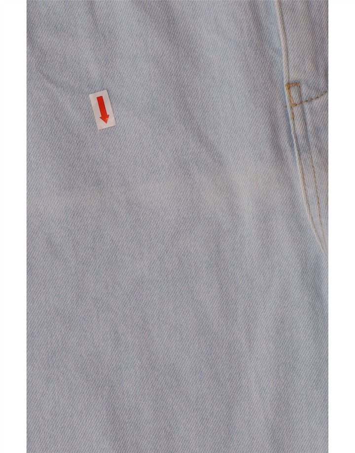 Zara Vaqueros de pierna ancha y cintura alta para mujer EU 42 Large W32 L26 Blue Classic