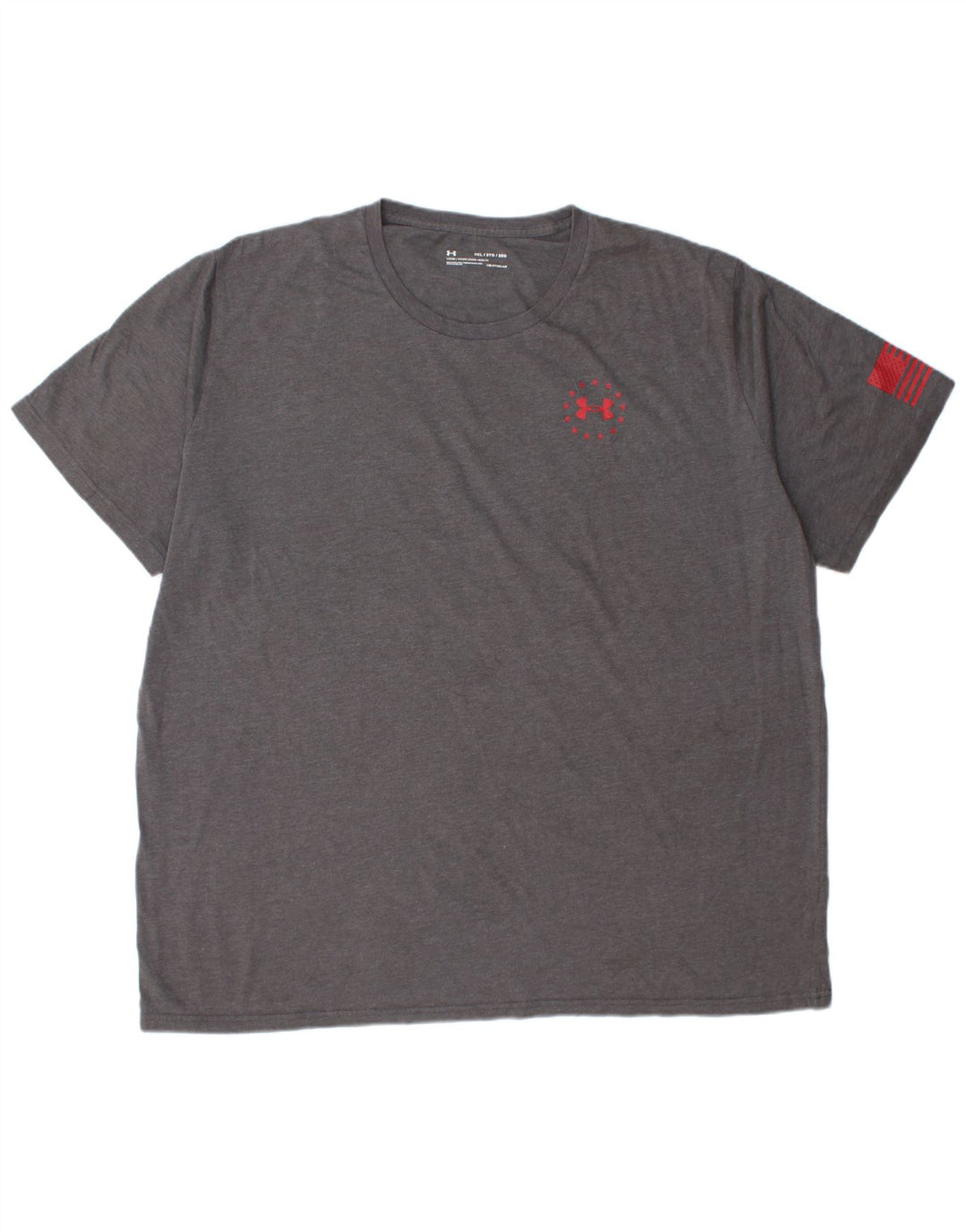 UNDER ARMOUR Camiseta gráfica Heat Gear para hombre Top 3XL Gris a rayas