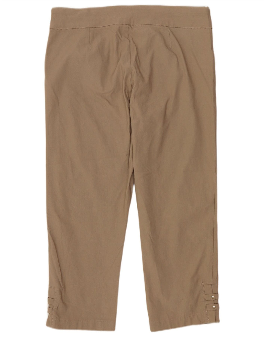 LEE Pantalones capri de tiro medio para mujer, serie moderna, talla 10, grande, W30 L21, color beige