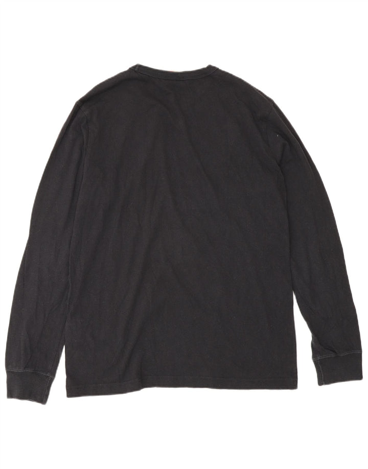 Champion Hombre Camiseta Manga Larga XS Algodón Negro