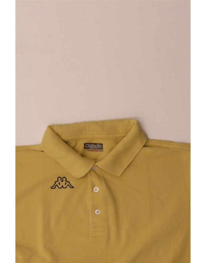 KAPPA Polo para hombre grande amarillo