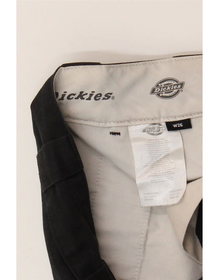 Pantalones chinos Dickies de pierna ancha para mujer W26 L28 Poliéster negro