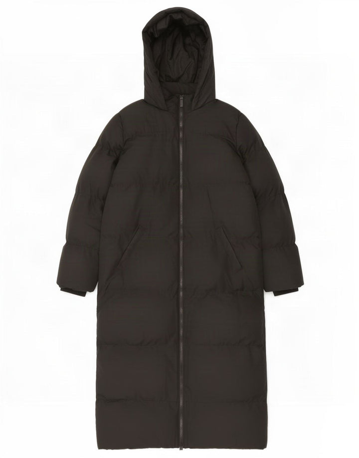 Abrigo acolchado extragrande con capucha para mujer de French Connection UK 40 Pequeño Negro