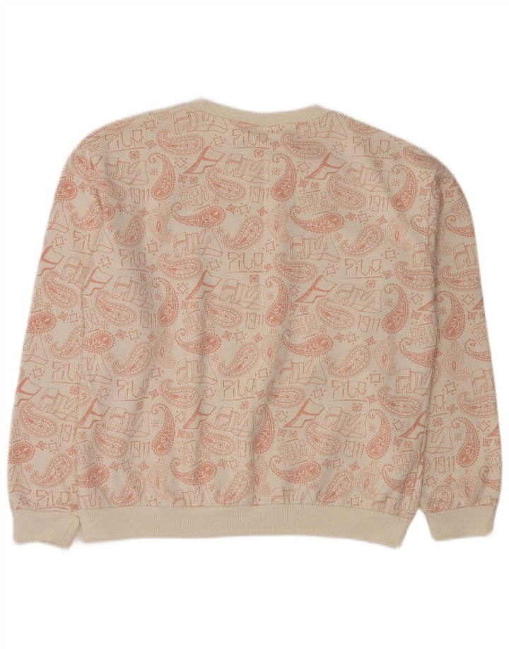 Fila Chándal completo extragrande gráfico para mujer UK 40 Medium Off White Paisley