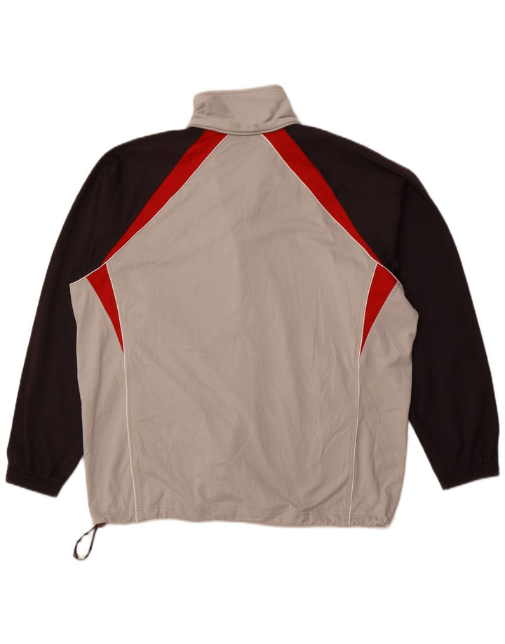 Champion Chaqueta De Chándal Para Hombre Grande Gris Colorblock Poliéster