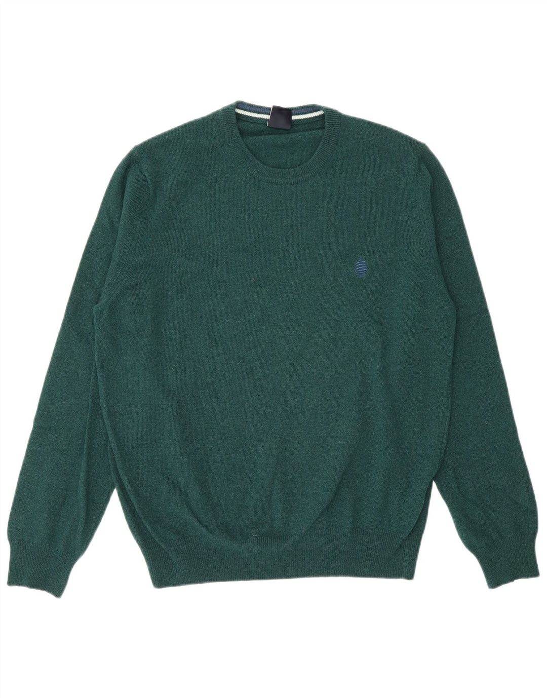 Jersey Hombre Marina Yachting Cuello Redondo Lana Verde Medio