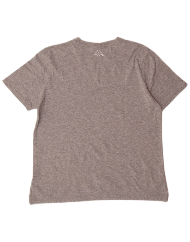 KAPPA Camiseta gráfica para hombre Top grande de algodón moteado gris