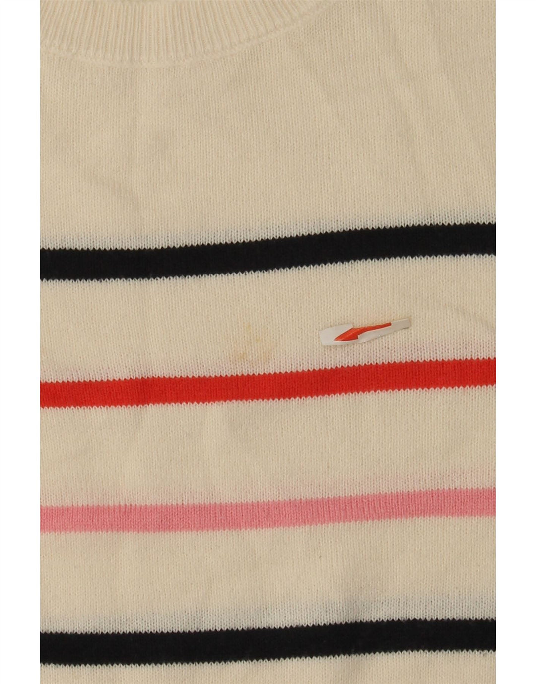 Marks & Spencer - Jersey de cuello redondo para mujer, talla 40, talla mediana, color blanco a rayas