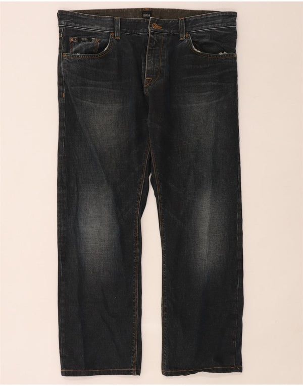 Vaqueros Hugo Boss Hombre Rectos W38 L32 Algodón Azul Marino
