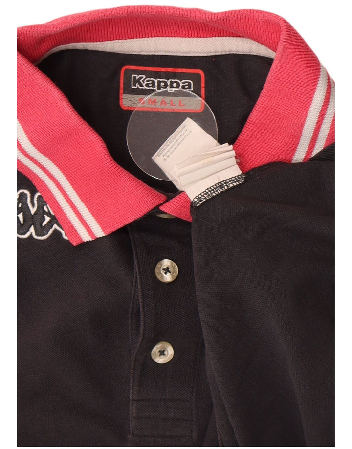 Kappa Polo De Rugby Para Hombre Pequeño Algodón Negro
