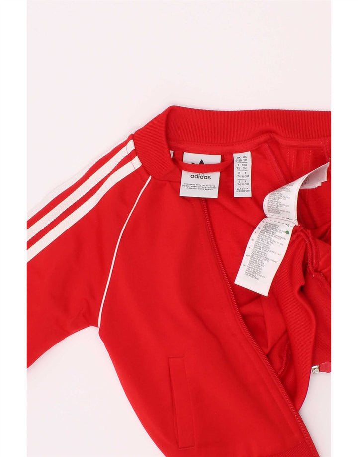 Adidas Chaqueta Chándal Bebé Niño 6-9 Meses Rojo Poliéster