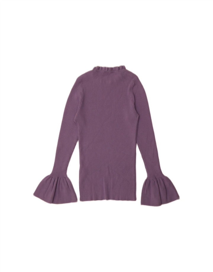 MAX & CO. Womens Top Long Sleeve UK 12 Medium Purple Viscose Vintage Max & Co. and Second-Hand Max & Co. from Messina Hembry 