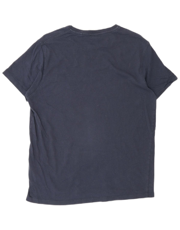 Asociación de Polo de EE. UU. Camiseta Hombre Top Medium Azul Marino Algodón