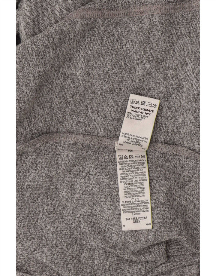 Marks & Spencer Vestido acampanado de manga 3/4 para mujer UK 42 Poliéster gris medio