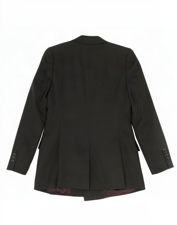 Zara Womens Double Breasted Blazer Jacket UK 10 Small Green Lyocell