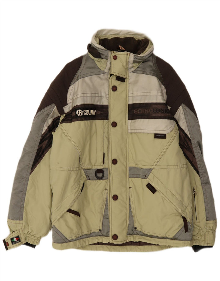 Colmar Chaqueta de esquí con capucha gráfica para hombre US 42 Large Green Colourblock