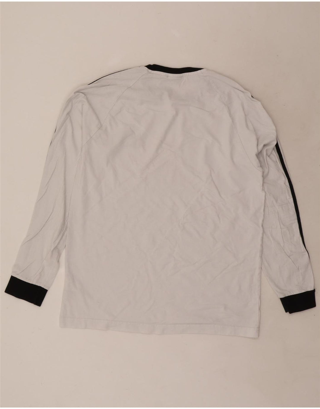 Adidas Hombre Top Manga Larga Grande Algodón Blanco