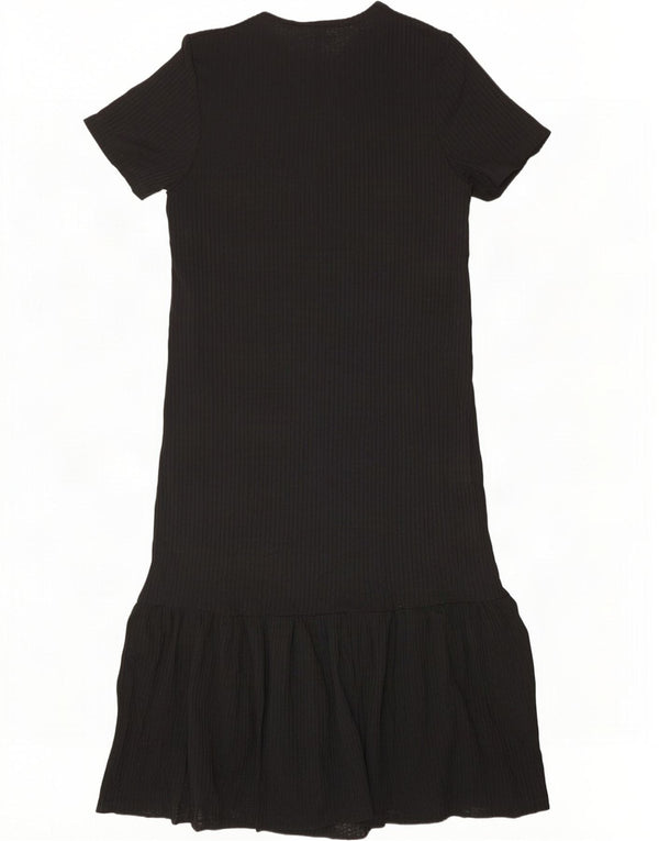 Zara Mujer Maxi Vestido UK 10 Small Negro