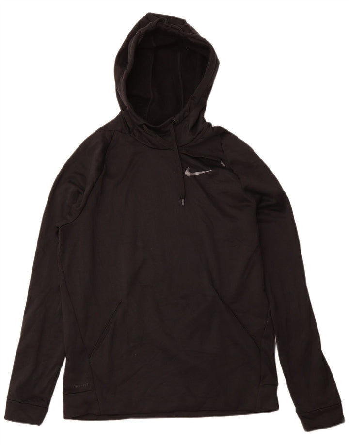 NIKE Hombre Dri Fit Sudadera con capucha Jumper Medium Negro Poliéster