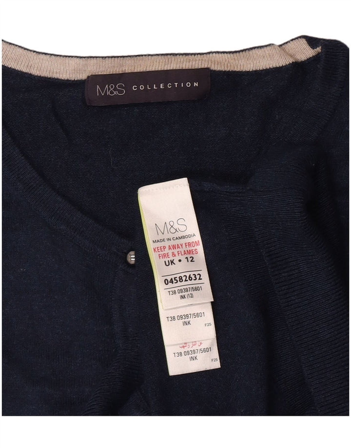 Marks & Spencer - Cárdigan para mujer, talla 40, talla mediana, viscosa, color azul marino