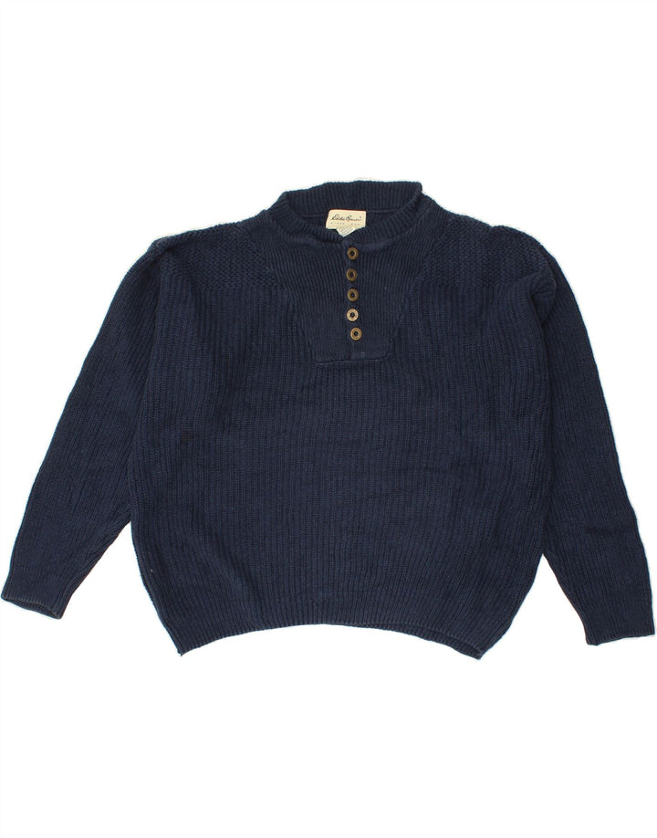 EDDIE BAUER Jersey Suelto con Cuello Redondo para Hombre Azul Marino Medio
