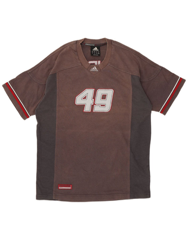 ADIDAS Camiseta gráfica para hombre Top XS Gris Colorblock Algodón