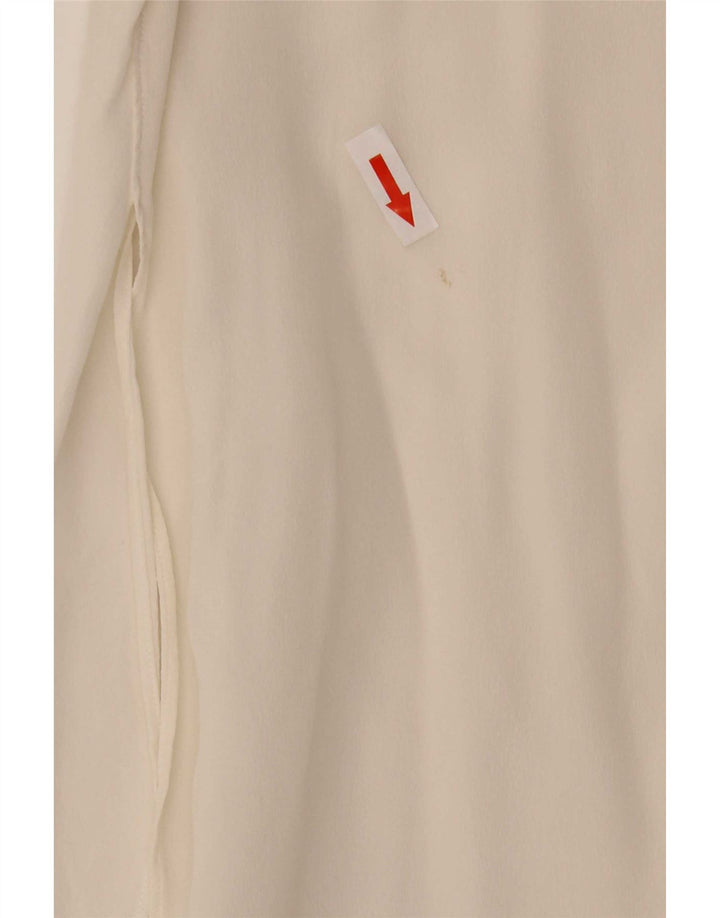 Massimo Dutti Blusa Camisa Mujer EU 36 XS Blanco Seda