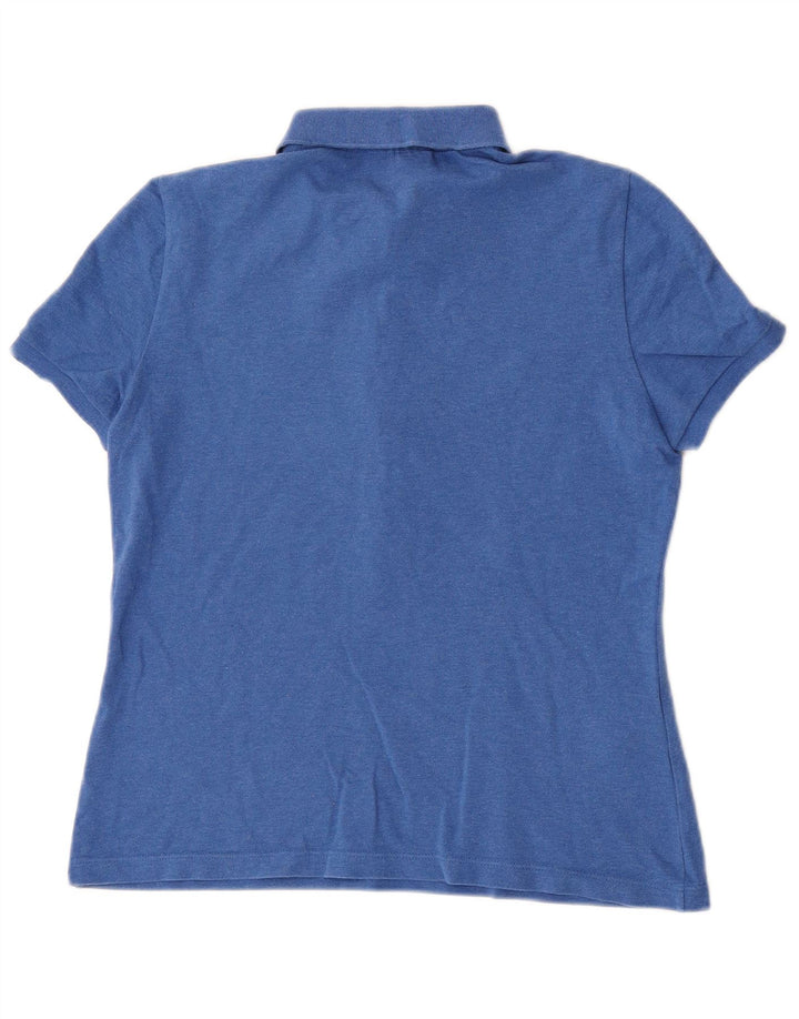 Polo Lacoste Mujer Slim Fit Talla 40 Algodón Azul Medio