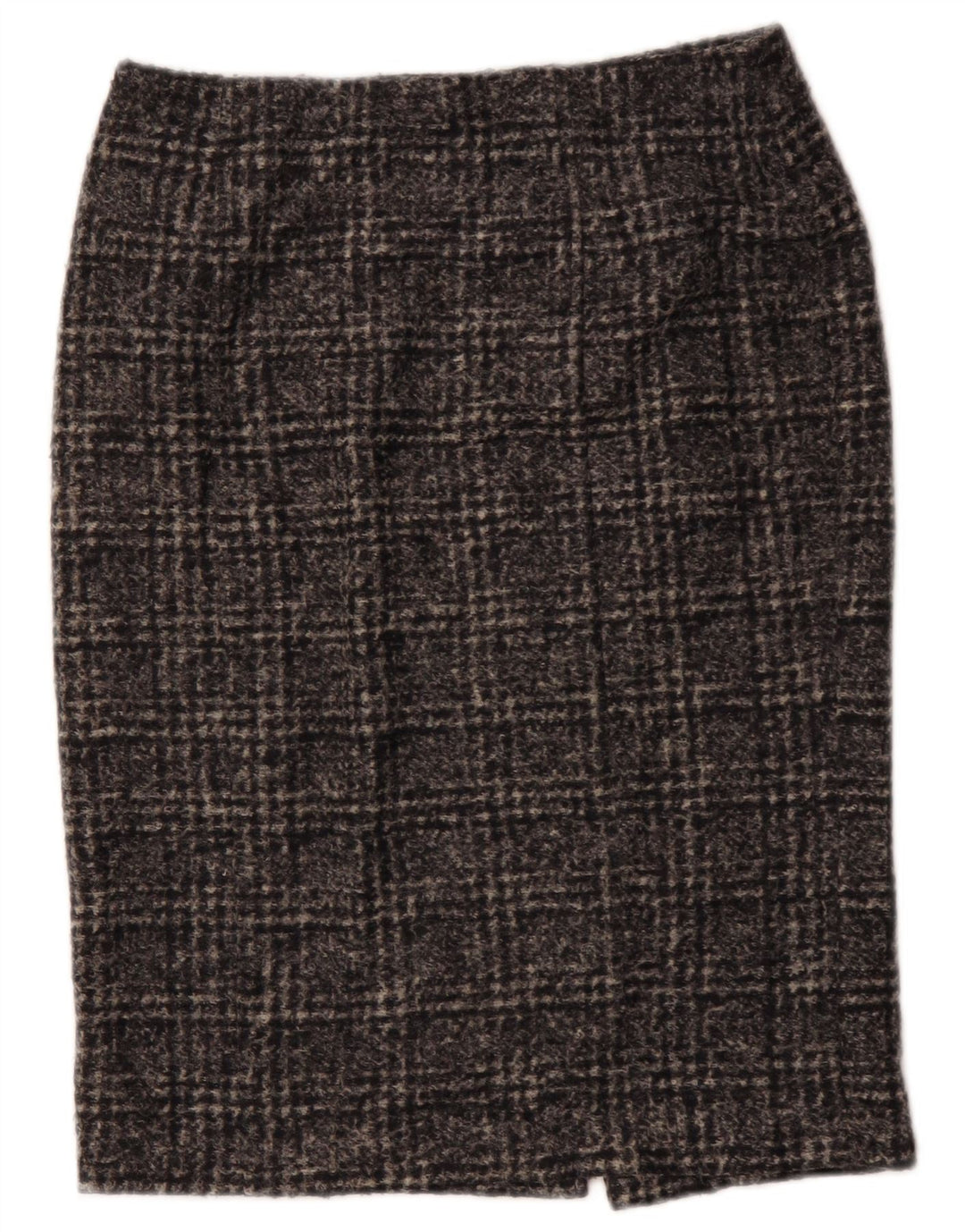 Falda tubo para mujer Trussardi IT 42 Medium W30 Poliéster a cuadros gris