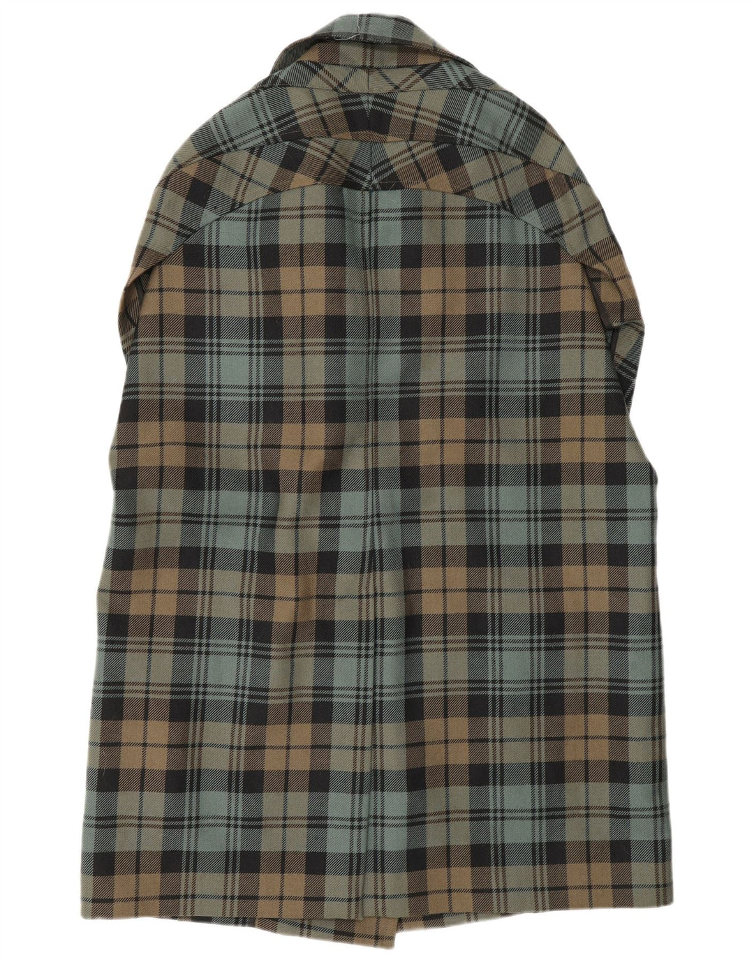 Alberto Biani Womens Double Breasted Coat IT 42 Medium Green Plaid