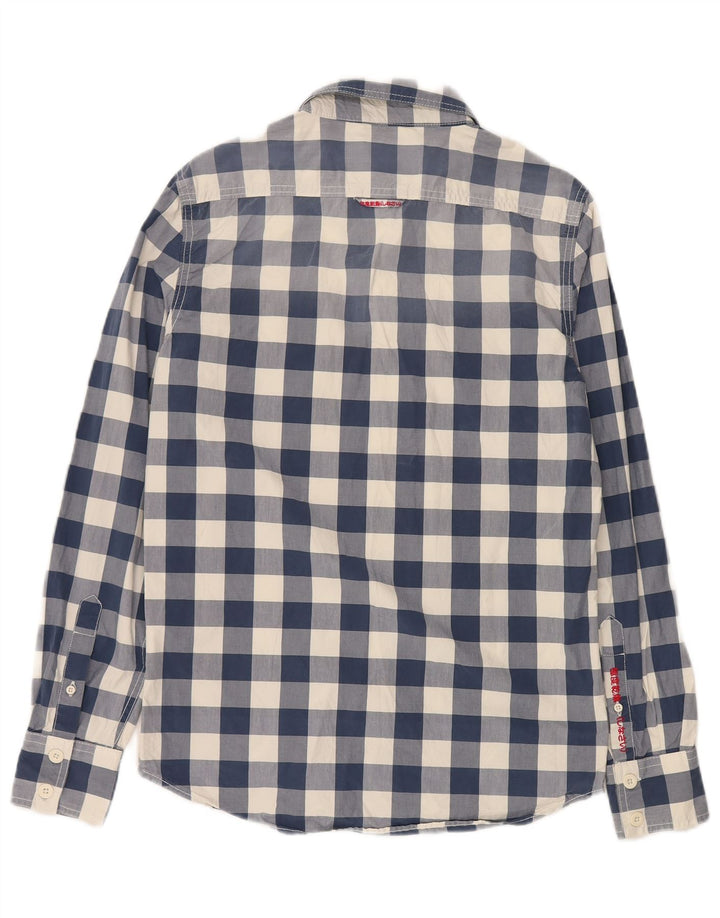 Camisa Superdry Para Hombre Grande De Algodón A Cuadros Azul Marino