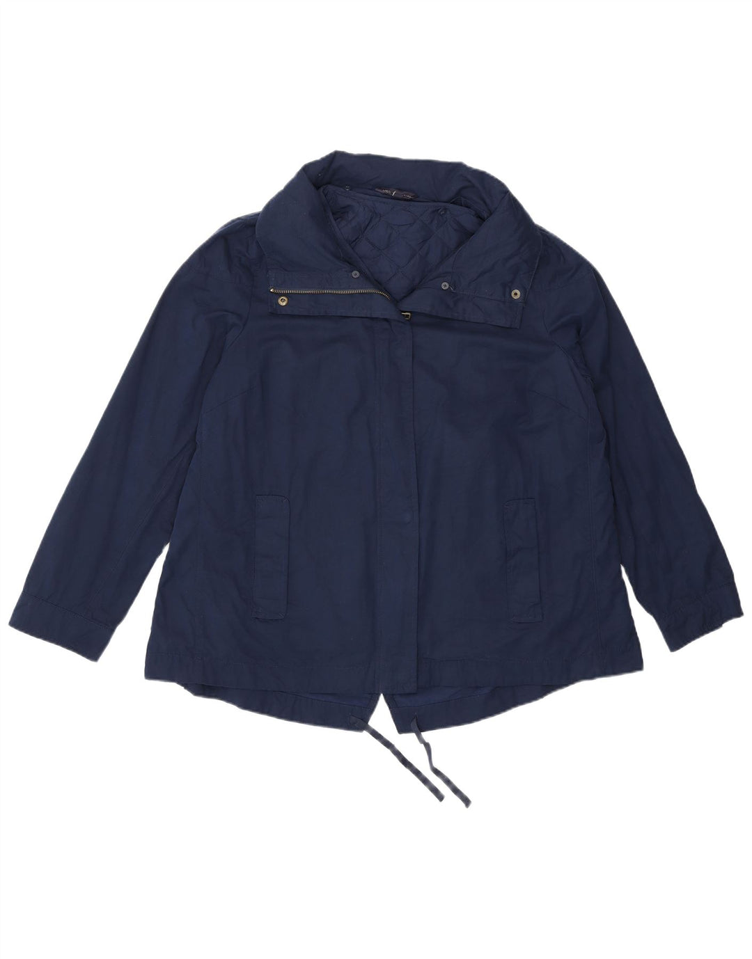Marks & Spencer Chaqueta impermeable con capucha para mujer UK 40 Mediana Azul marino Poliéster