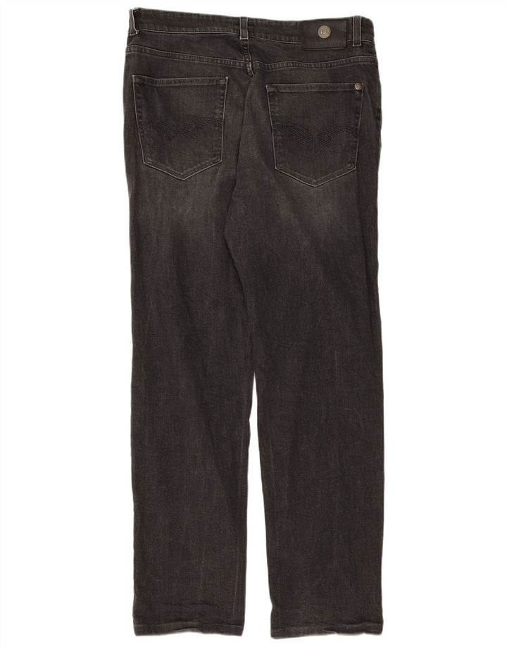 TRUSSARDI Mens Straight Jeans W34 L31 Black Cotton