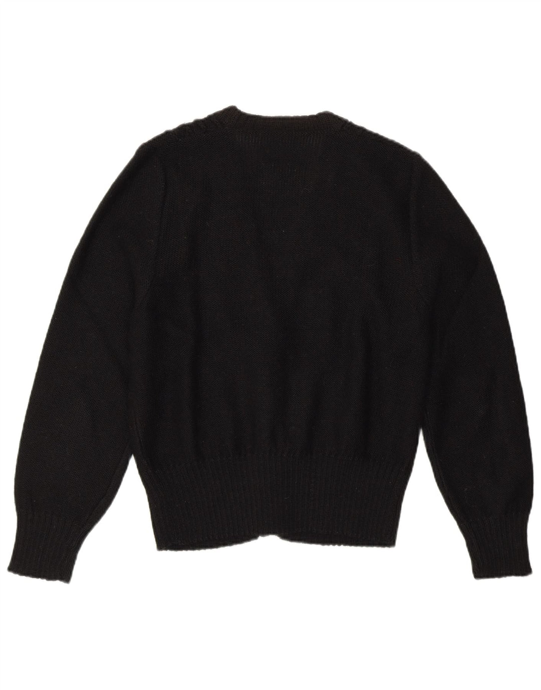 Vintage mujer Cardigan suéter Reino Unido 10 pequeño negro
