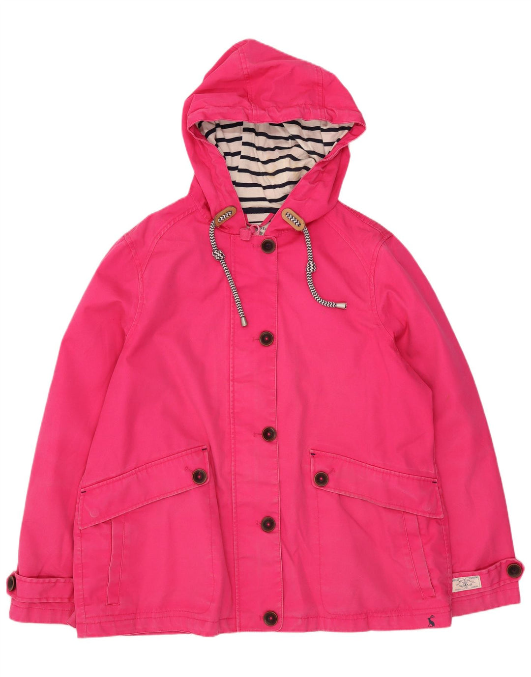 Chaqueta cortavientos con capucha para mujer Joules UK 46 Large Pink Cotton