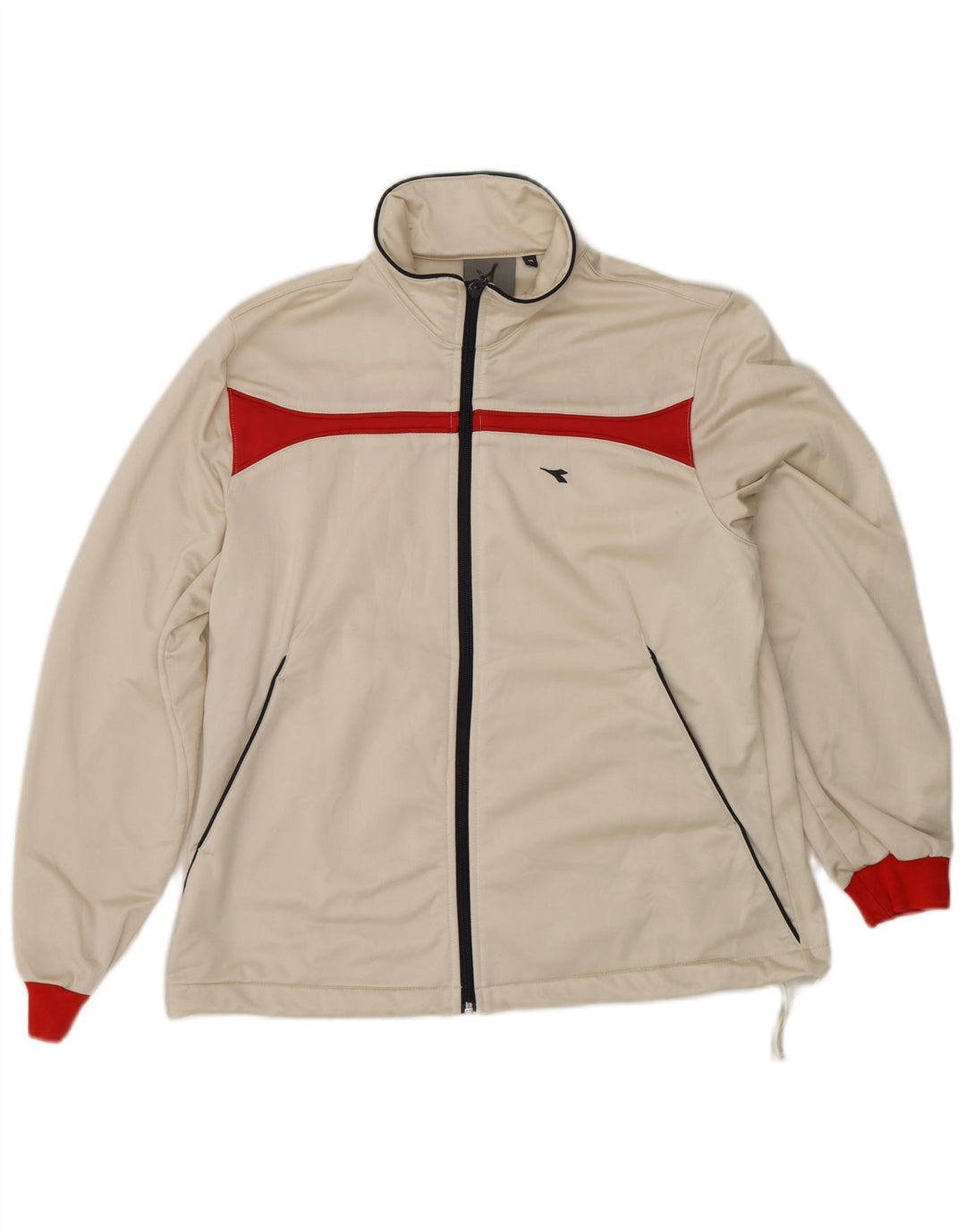 DIADORA Chaqueta de chándal para mujer UK 40 Mediana Off White Colorblock