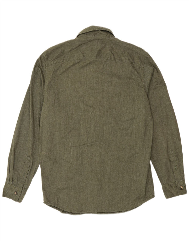Camisa Wrangler Hombre Small Caqui Algodón