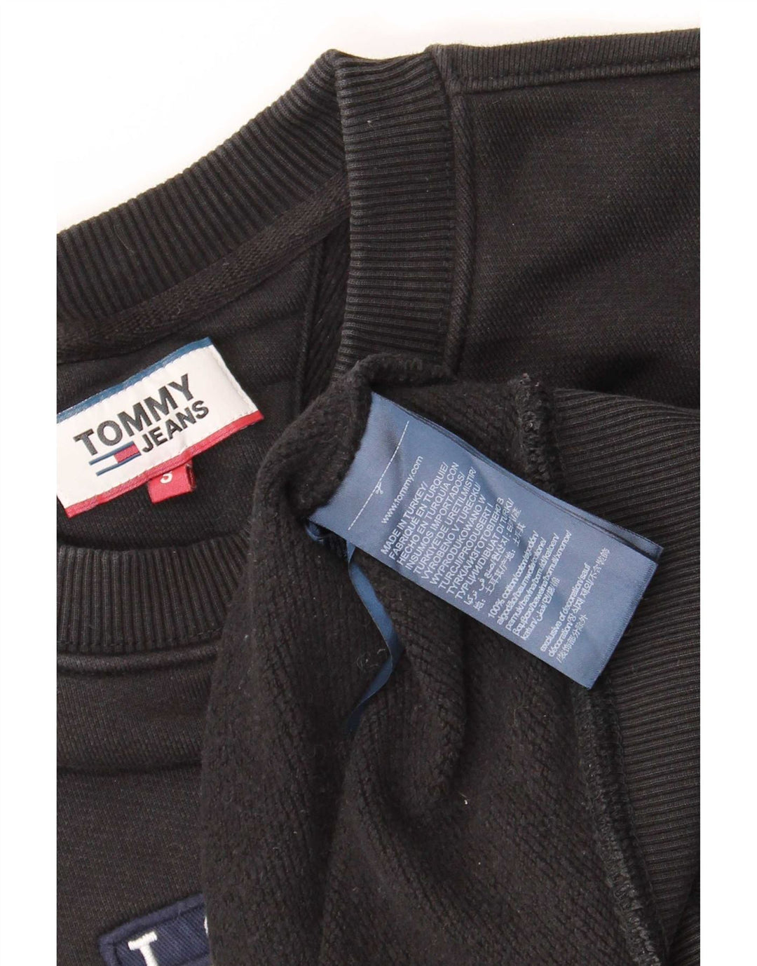 Tommy Hilfiger Sudadera Gráfica para Hombre Jersey Pequeño Algodón Negro
