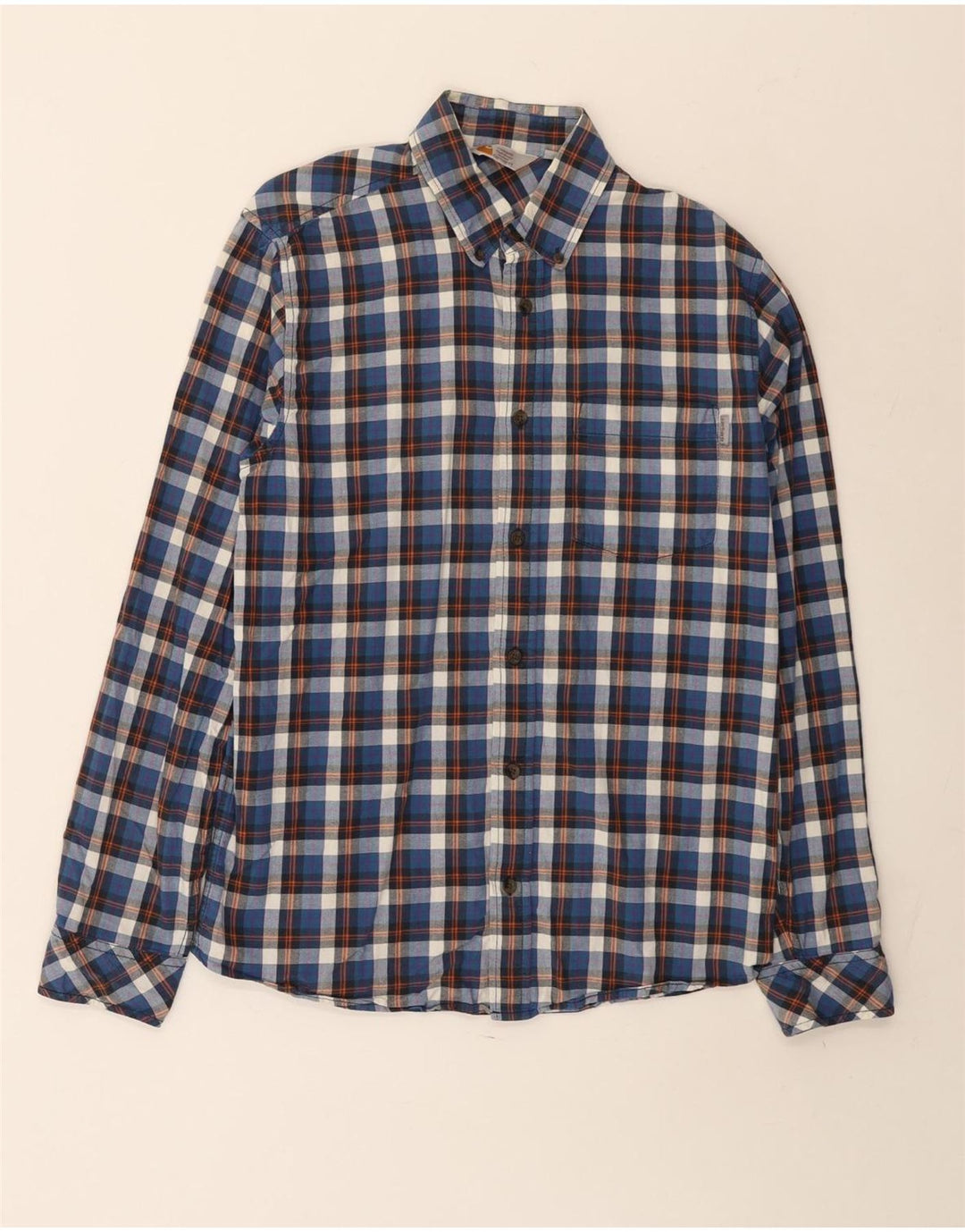 Camisa Carhartt Hombre De Algodón A Cuadros Azul Medio