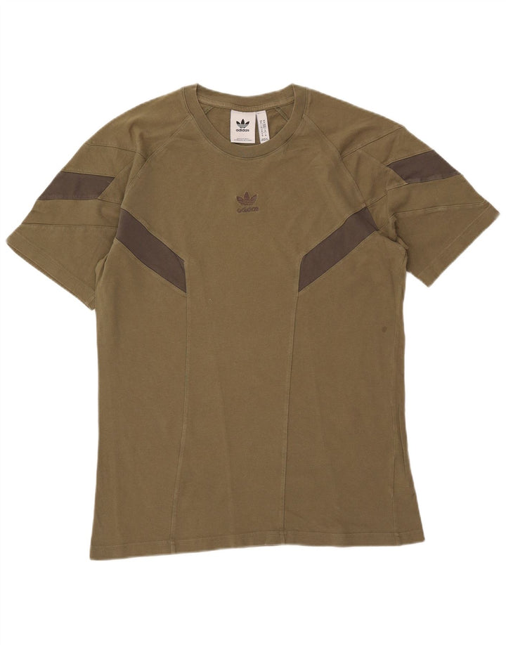 ADIDAS Camiseta para hombre Top Medium Khaki Colorblock Algodón